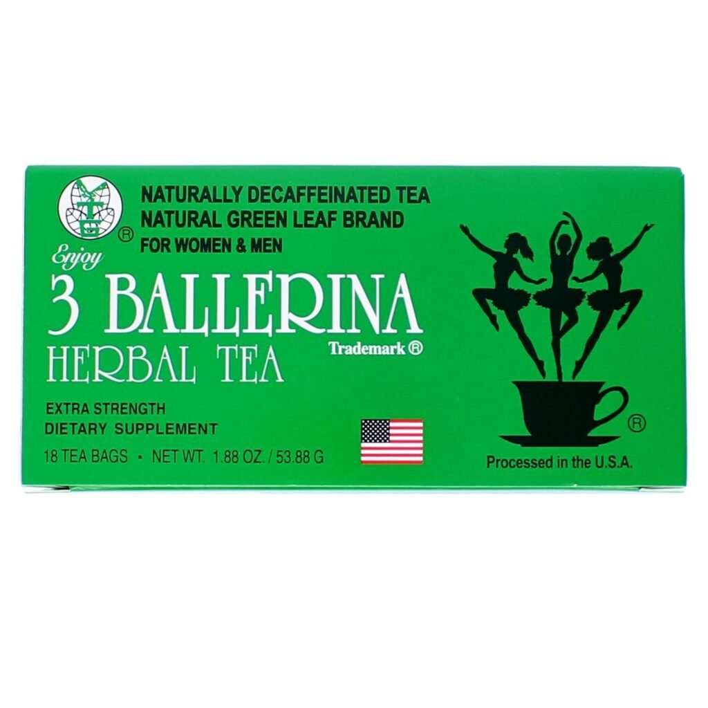 3 Ballerina Tea Extra Strength 18 Tea Bags, drink, 36 Count, (Pack of 2)