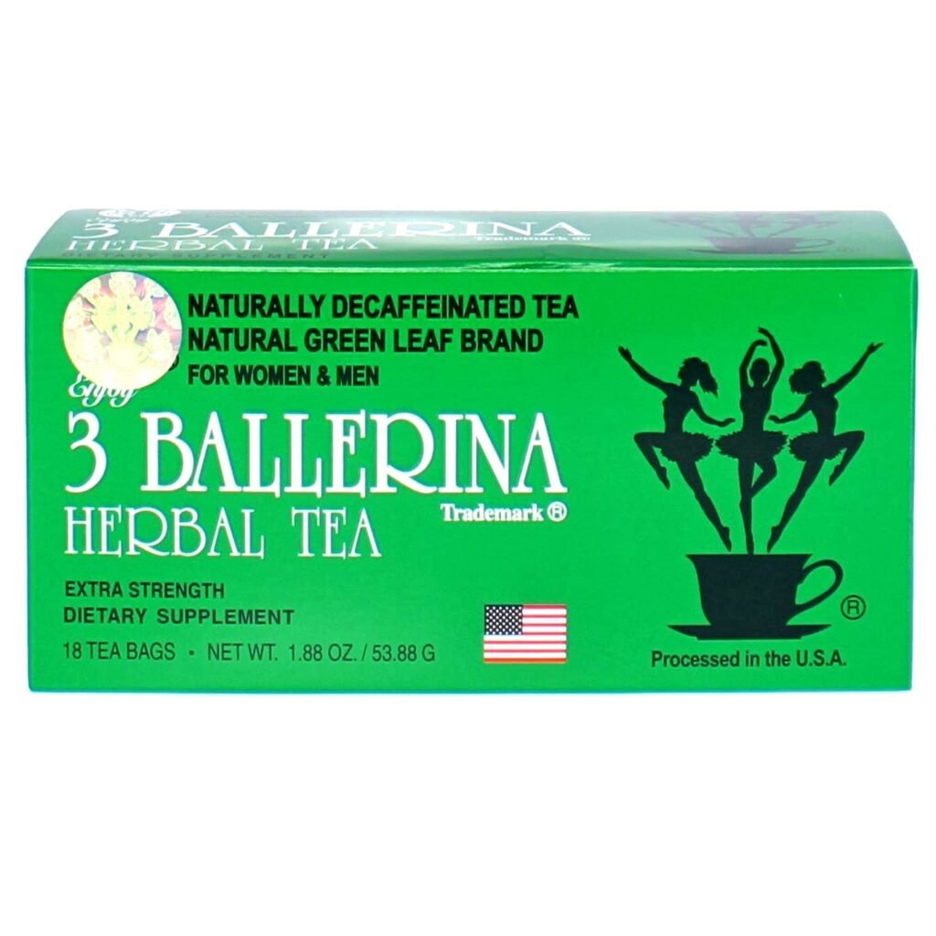 3 Ballerina Tea Extra Strength 18 Tea Bags, drink, 36 Count, (Pack of 2)