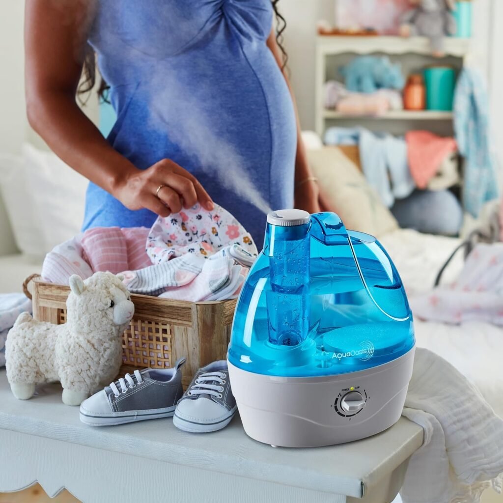 AquaOasis™ Cool Mist Humidifier (2.2L Water Tank) Quiet Ultrasonic Humidifiers for Bedroom  Large room - Adjustable -360 Rotation Nozzle, Auto-Shut Off, Humidifiers for Babies Nursery  Whole House