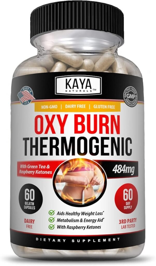 Kaya Naturals Oxy Burn - Weight Loss Pills for Women  Men - Appetite Suppressant Supplement - Supreme Fat Burner - Powerful Thermogenic Diet Pills - Natural Energy Boost - 60 Count