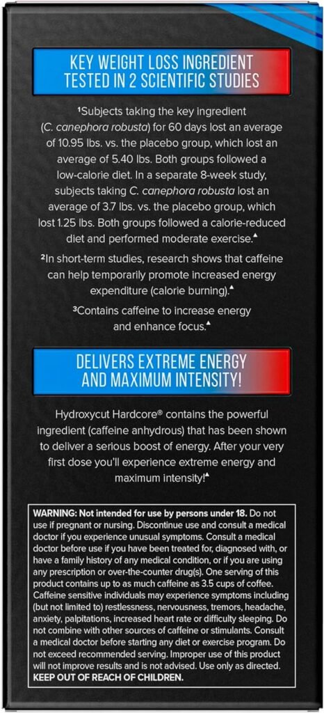 Weight Loss Pills for Women  Men | Hydroxycut Hardcore | Weight Loss Supplement Pills | Energy Pills to Lose Weight | Metabolism Booster for Weight Loss | Weightloss  Energy Supplements | 60 Pills